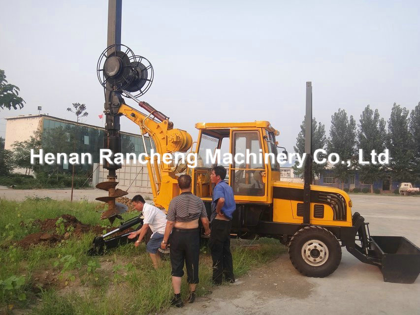 Wheel Type Auger Piling Hydraulic Rig 11m / 13m / 15m / 20m Depth
