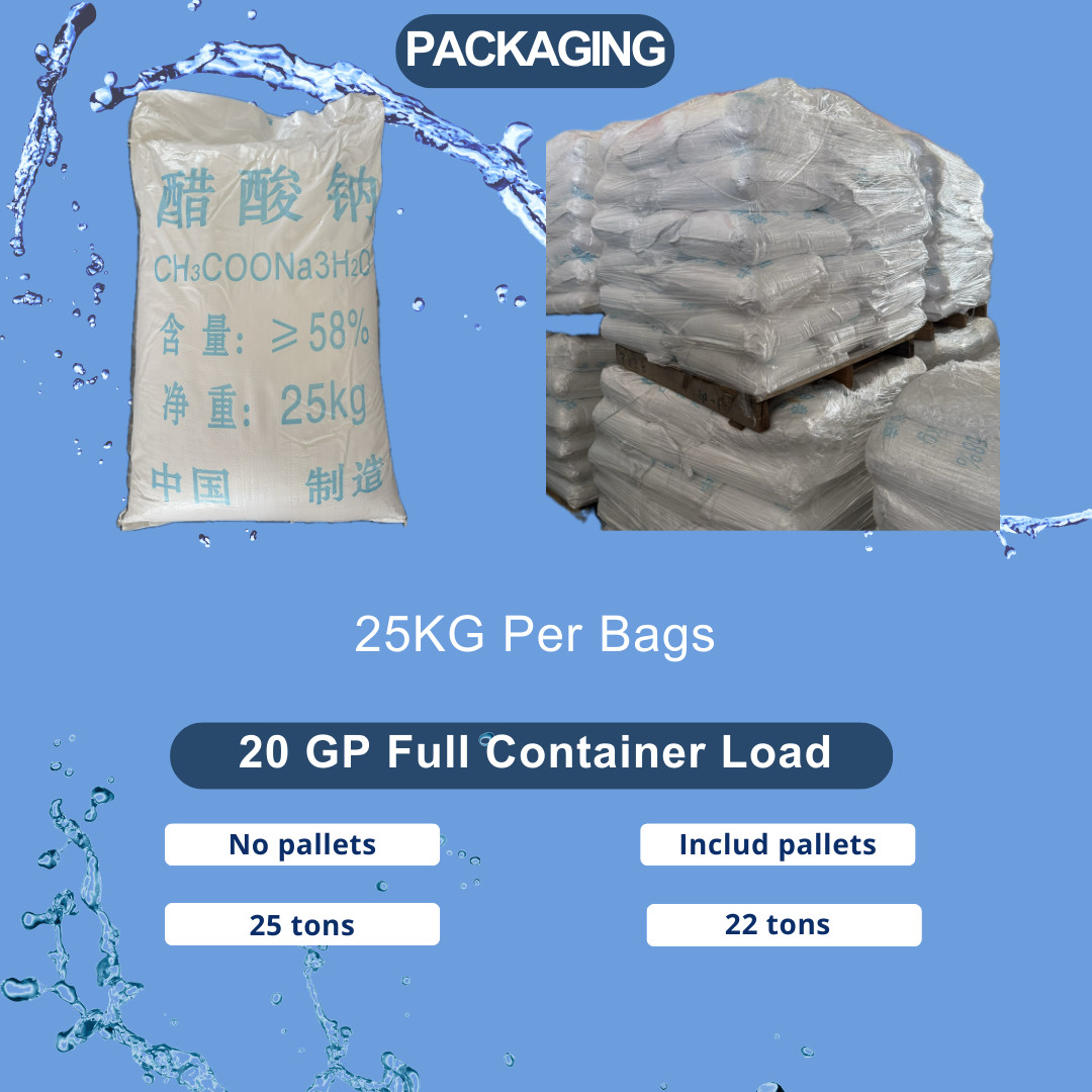 CAS 6131-90-4 58%~60% Sodium Acetate Buy White Particle For PH Regulator Origin WeiFang