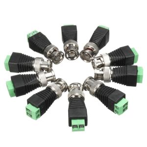 Screw Terminal Blocks Coaxial Cat5 to BNC Male Video Balun Connector