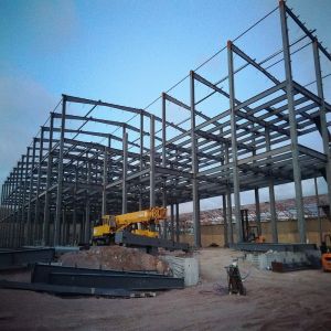 Q235B Q355B Steel Hangar with H Beam Frame and 200km/h Wind Resistance