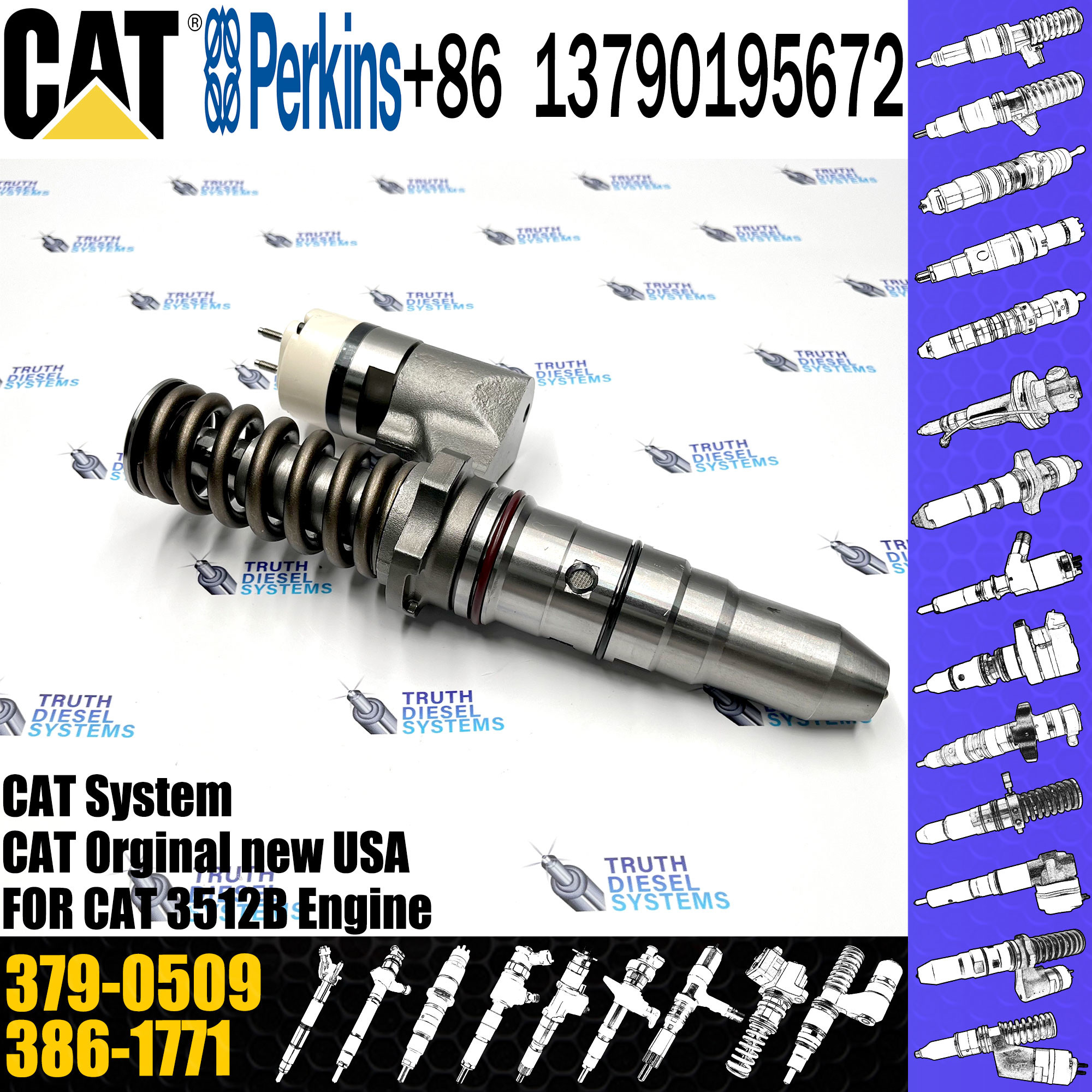 Diesel Fuel Injector 392-0211 20R-0849 379-0509 386-1752 20R-1264 For C-A-T Caterpillar