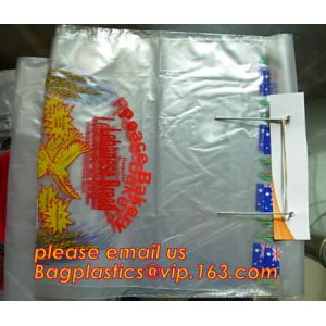 China Custom Printed Clear Plastic Wicket Bread Packaging Bags/Food Plastic Bread wicket Bags/PE bakery bread wicket plastic b on sale