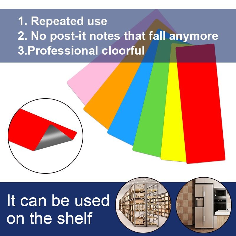 Colored Writable Magnetic Whiteboard Stickers Dry Erase Magnetic Labels SGS