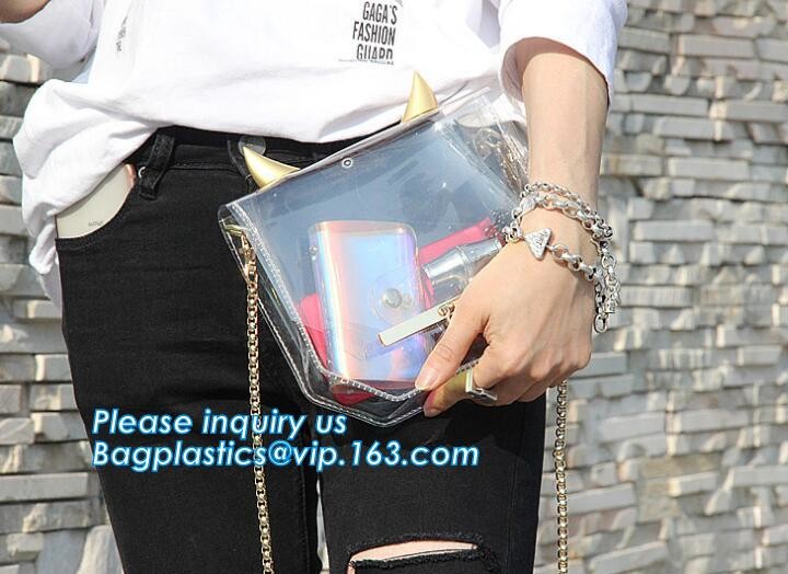 handle bag with long shoulder strap waterproof clear pvc tote bag, Handbag Women Big Custom Shoulder Bag, handle shoulde
