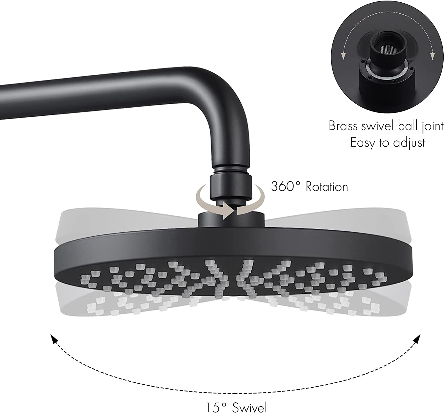 Bathroom accessories faucets set shower rainfall duschkopf black waterfall ceiling wall mount shower mixer head