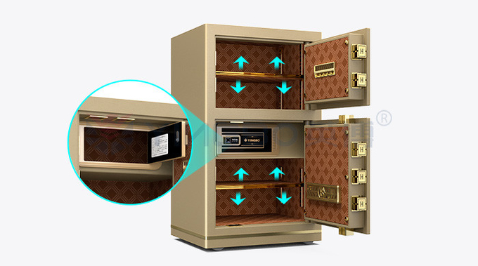 Double Door 46kg Office Luxury Safe Box Dual Alarm YB/N7-80D
