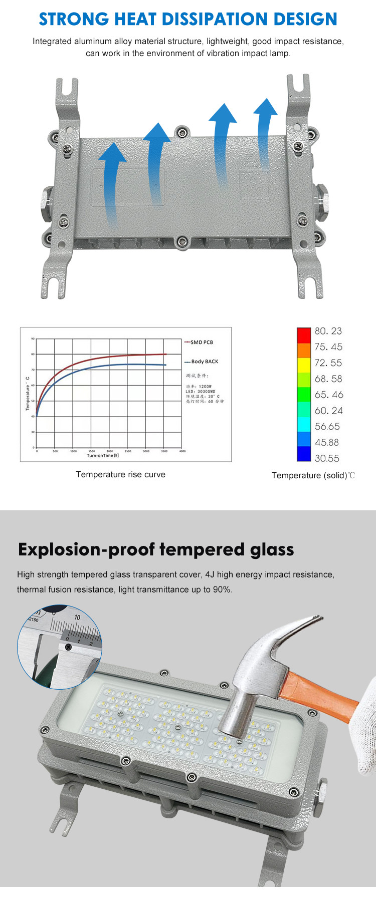 Professional Manufacturer Ip65 Waterproof SMD Led Explosion-Proof Light