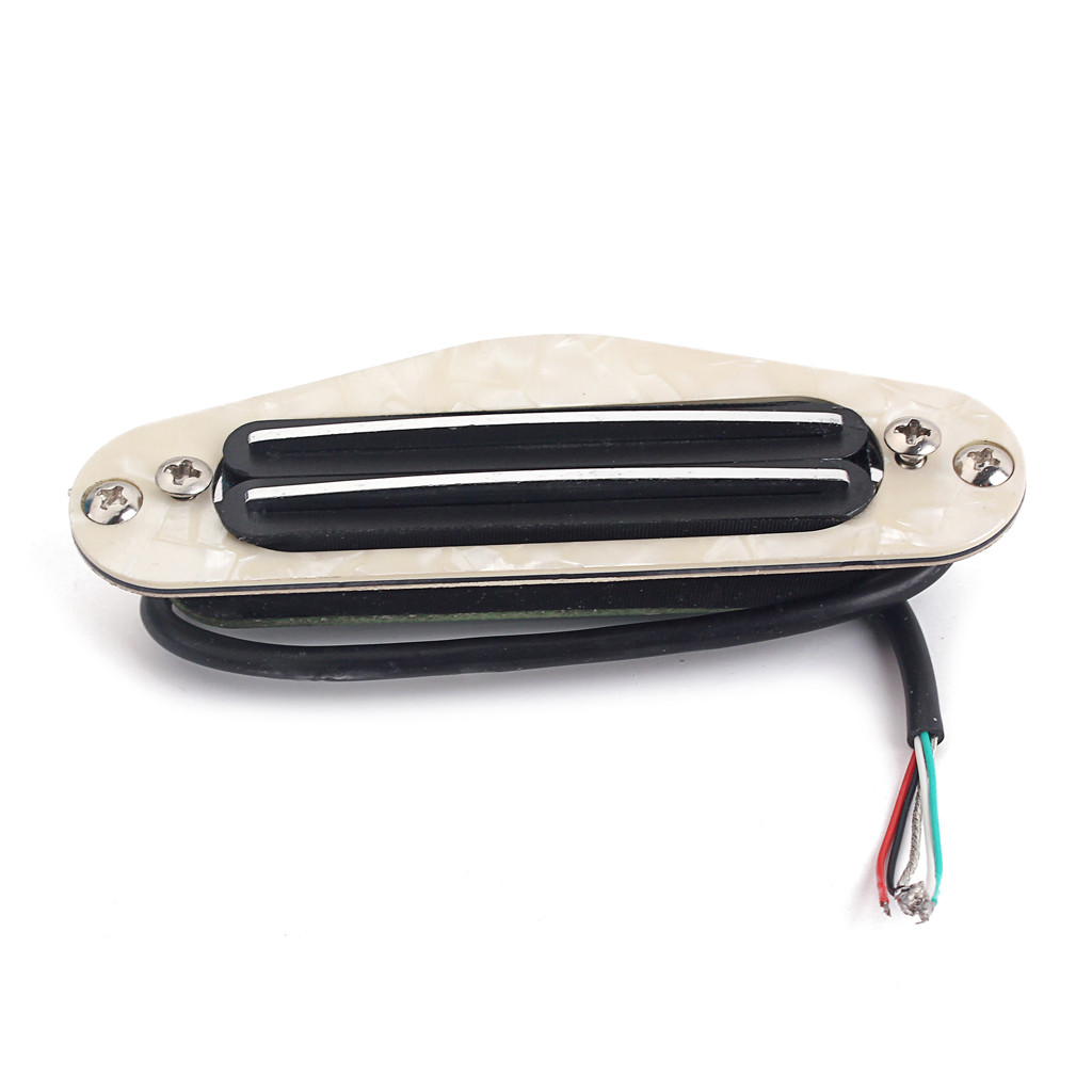 Hot Rail Mini Humbucker Pickup Ceramic Chrome Yellow Pearl Pickup Ring N5.8K/B11.7K