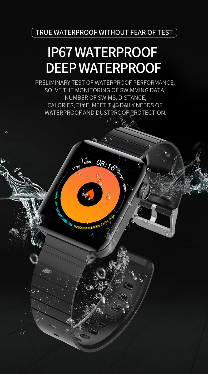 GZ-14 smart watch 1.54 Inch IP67 Waterproof Sport Pedometer Watch Health Android IOS