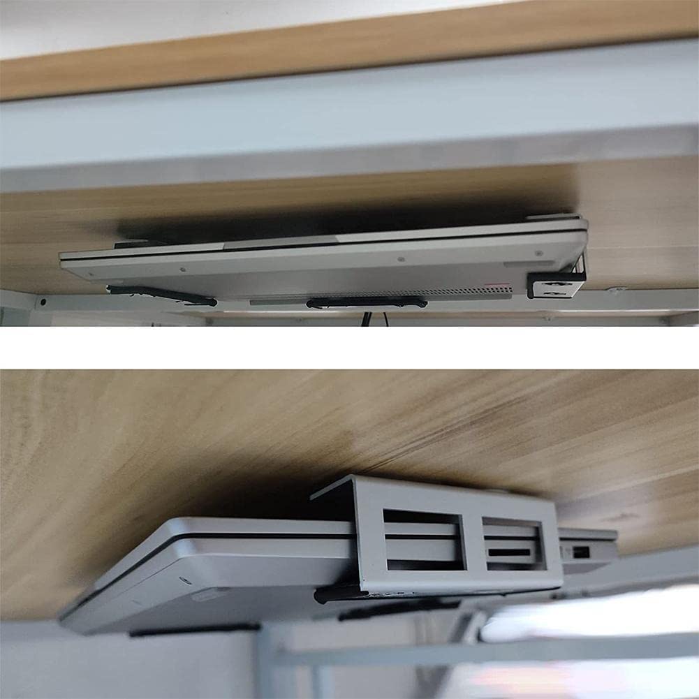 Single-side Bracket Desk Laptop Holder Mount for Standard Devices Under Desk Cable Box