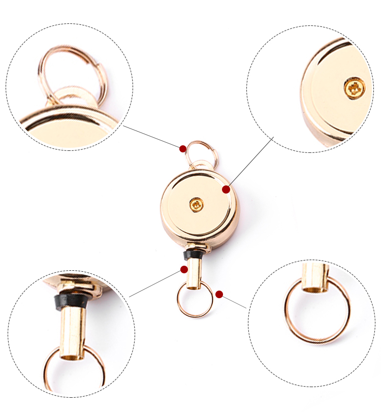 Deyi PVC Coin Keychain Badge Reel