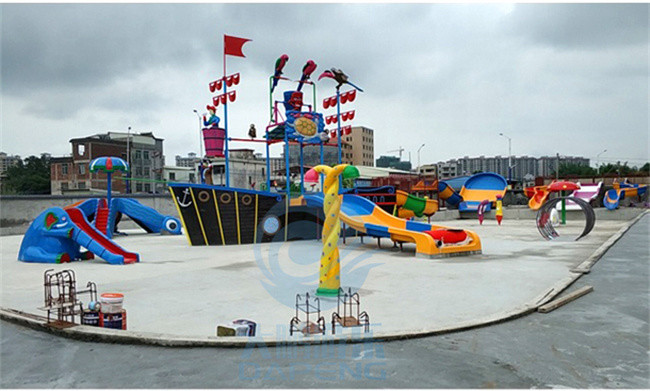 Fiberglass Water Tower Slide Pirate Ship Anti Rust Playground Aqua Park Slides