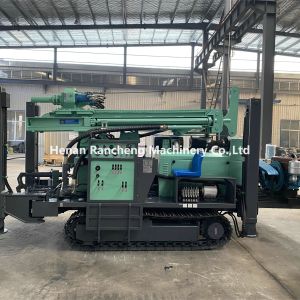 DTH Drilling Rig 300m Bore Depth Crawler Mounted Machine With 85KW Engine
