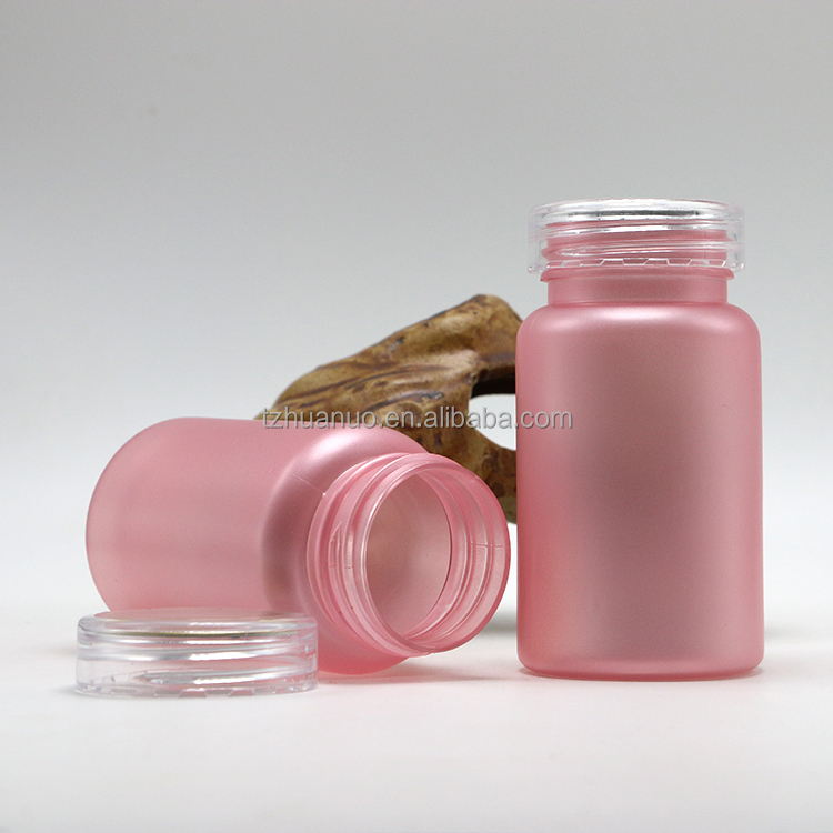 100cc PET Frosted Plastic Medicine Pill Bottle with Child Safety Cap Customized Color