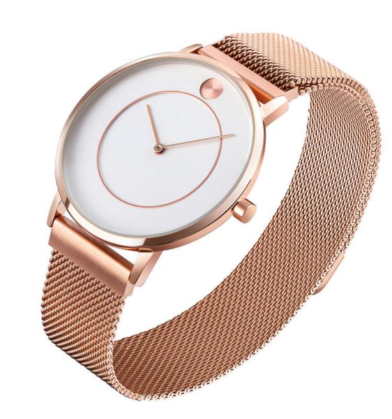 Gold watch stainless steel skmei quartz japan movement gold mens watch 9197