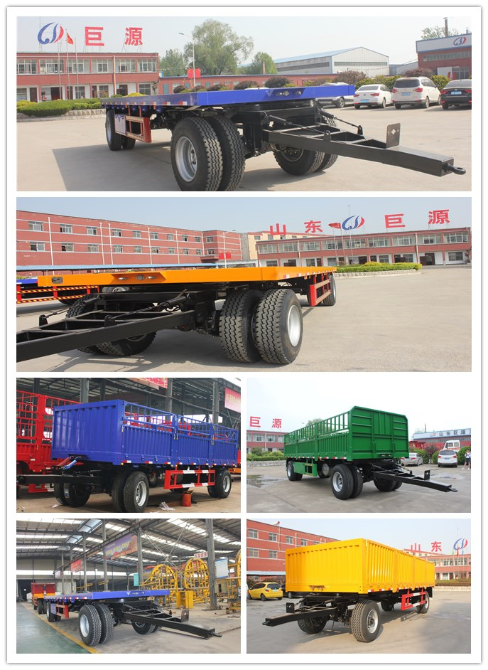 Customers Optional Draw Bar Farm Tractor Full Trailer with Tipper and 11R22.5 Tyre