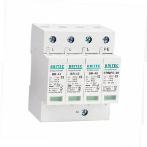 China BR-40 Type 2 Surge Protector Device Lightning Arrester Thunder 3P+1 on sale