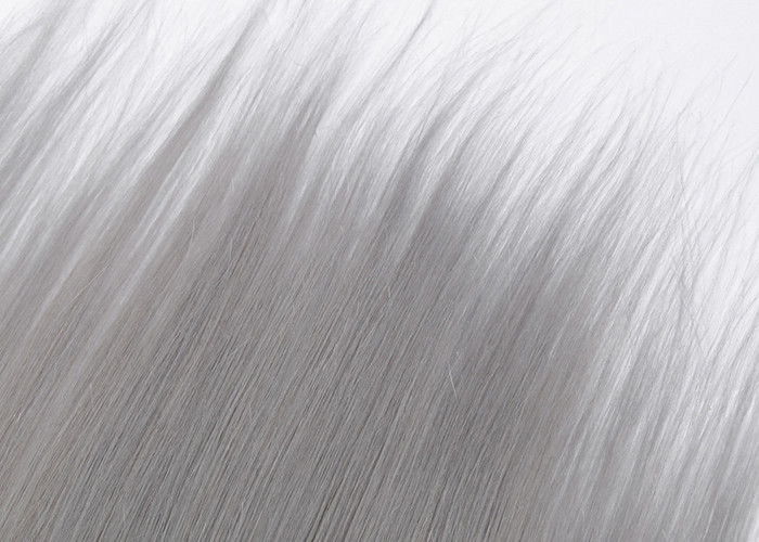 Silver Grey 100% Virgin Human Hair Extensions Double Machine Weft No Tangling