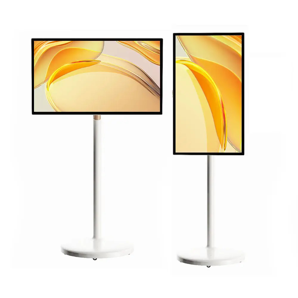 Touch Screen Advertising Display 21.5 27 32 Inch Movable Rechargeable Lcd Standbyme Smart Tv