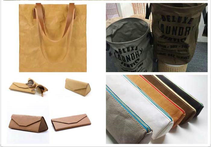 Metallic Gold colorful 150cm Width Pleated Washable Kraft Paper Roll For Handbag