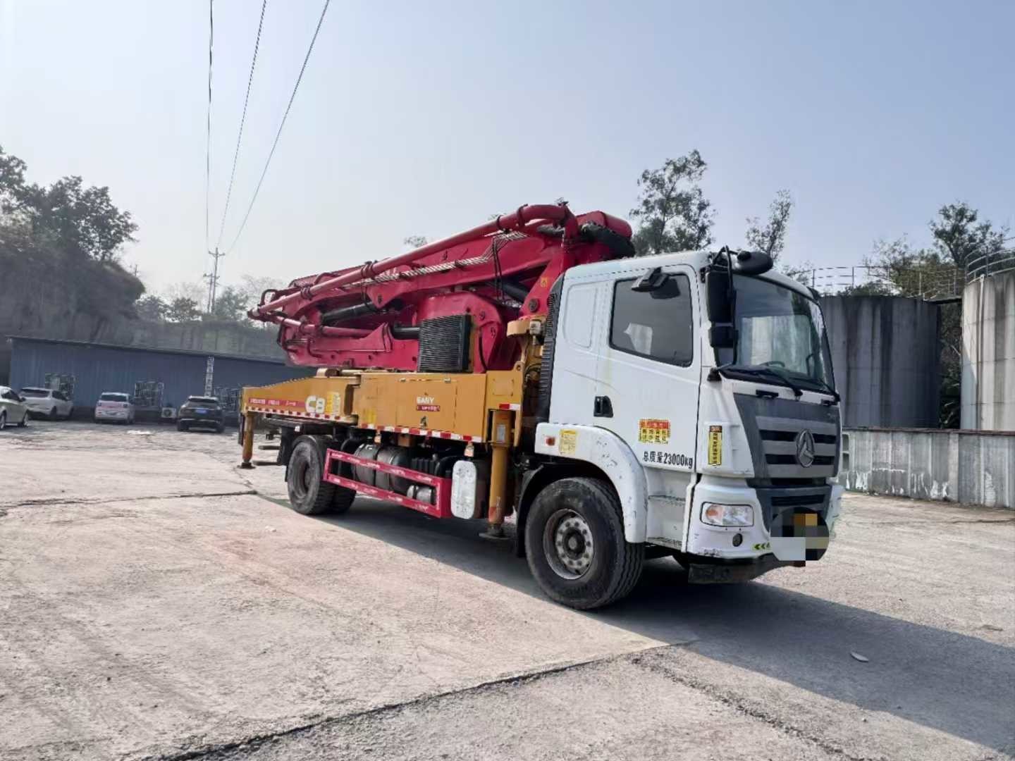 Sany 37m Concrete Pump Truck with Hydraulic Chassis and Wide Machining Process