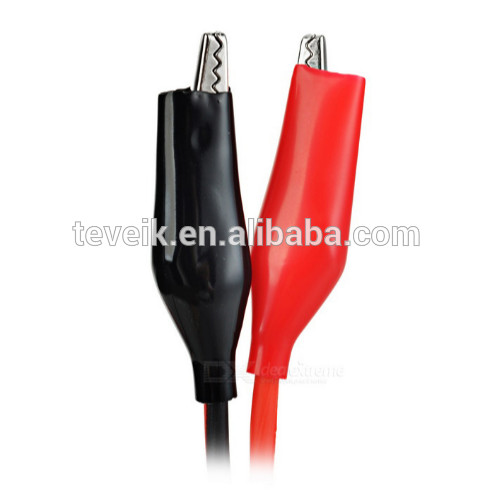 Brain Wave EEG Cable Medical Grade TPU Material 1m Crocodile Clip Type Red Cover