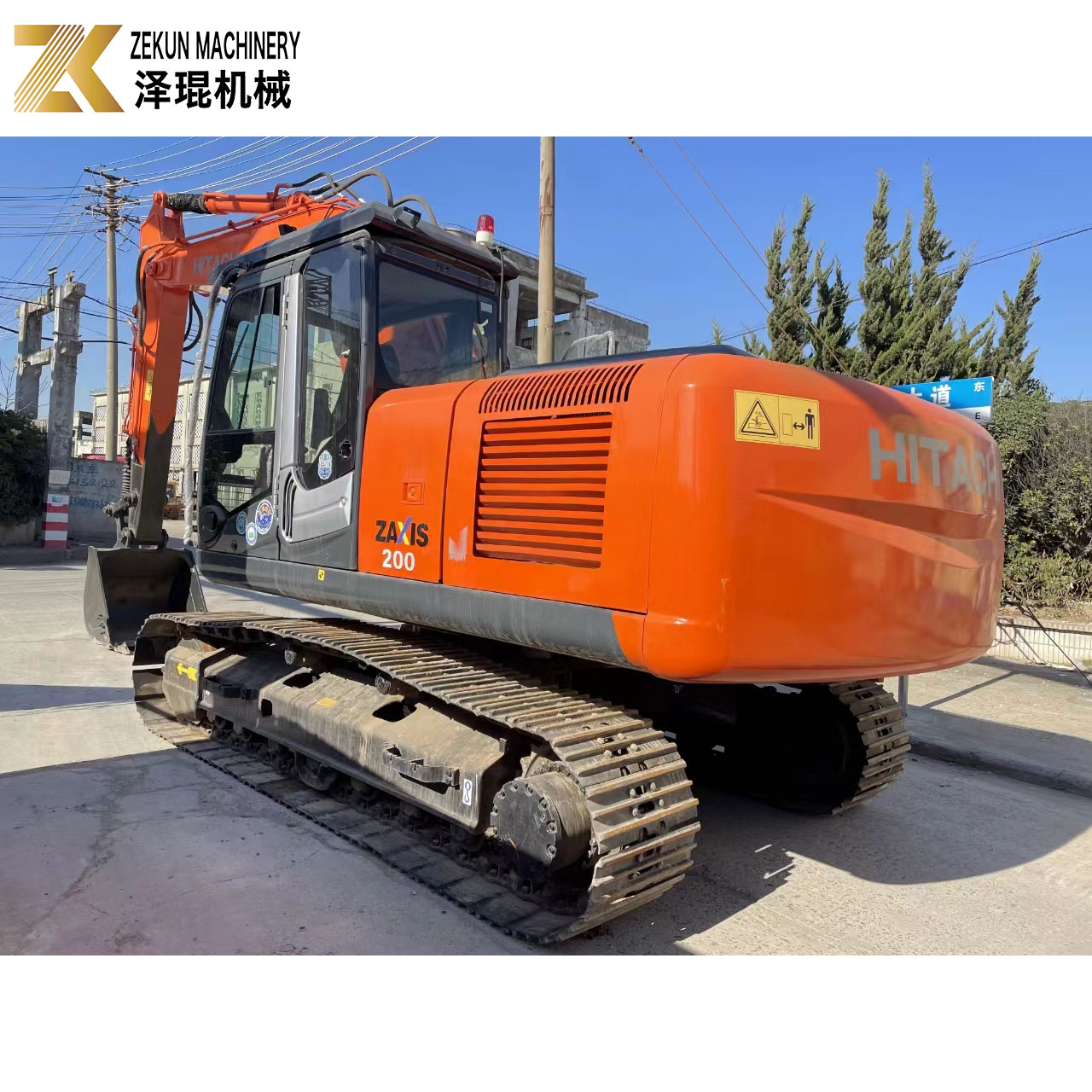 0.8m3 Bucket Used Hitachi EX 200 Excavator Second Hand 20 Ton