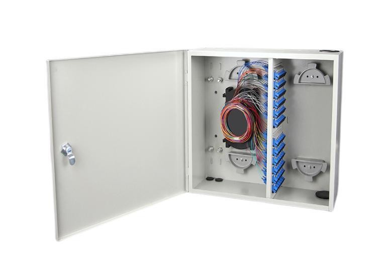 ODF Wall Mount Fiber Enclosure Distribution Box FC 72F 72 Port Single Door