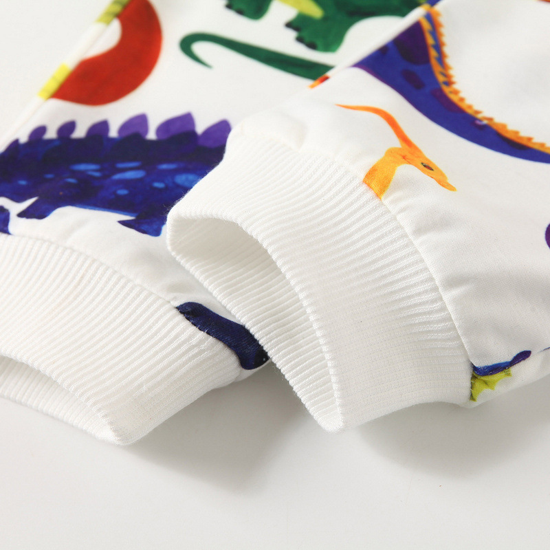 Boys Children'S Casual Suit Dinosaur Cartoon Printed