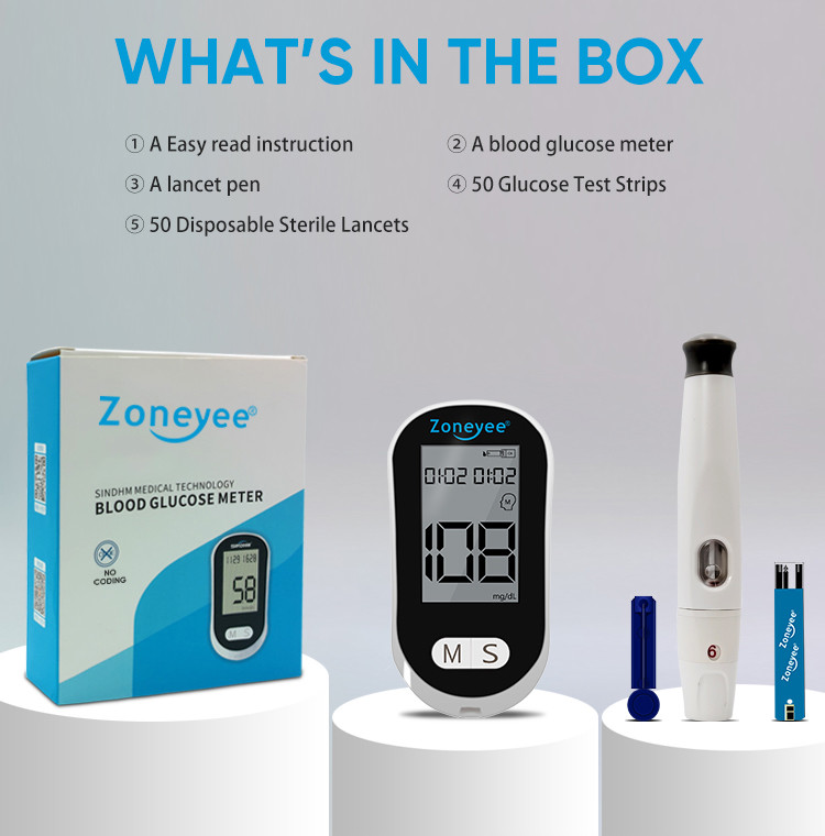 Portable Code Free Digital Glucometer With Small Volume Blood Smart Blood Sugar Monitor Blood Glucose Meter Full Kit