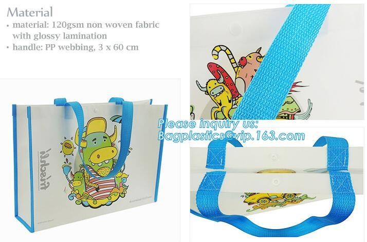 Wholesale factory custom fashion laminated non woven bag, Shopping printing fabric insulated foldable bag, custom pp non