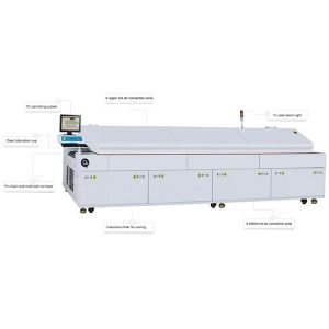 Industrial SMD SMT Reflow Soldering Machine PLC Control 400mm PCB Width