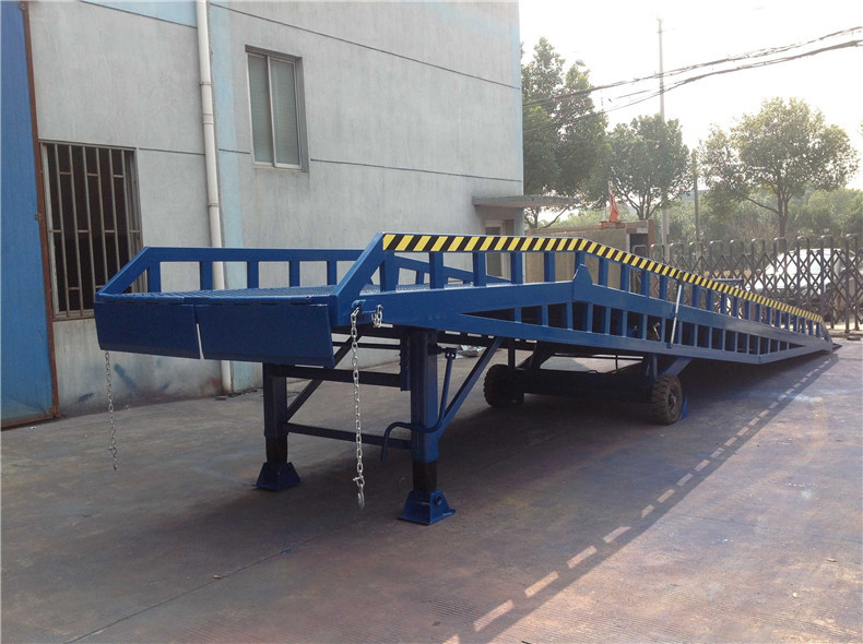 Hand Pump Container Loading Ramps with Heavy Duty Formed Steel Side Girders