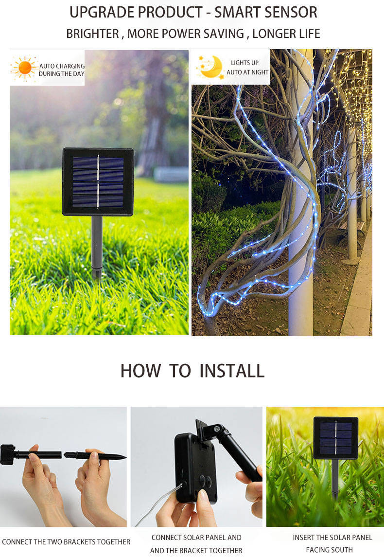 Ni MH 1.2V Solar Led Strip Lights 170MA Color Change Led Strip