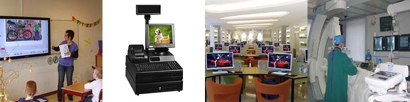Industrial TFT / TN Panel Touch Screen Display Monitor 19 Inch VGA / DVI / USB Interface