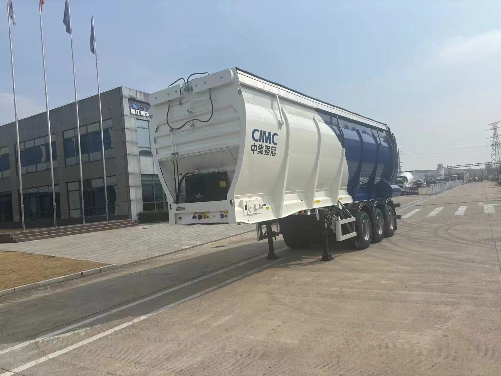 CIMC 3 axis carbon steel 20 to 30 cbms Cryogenic liquid oxygen hydrogen natural gas transport pressure vessel tank truck trailer