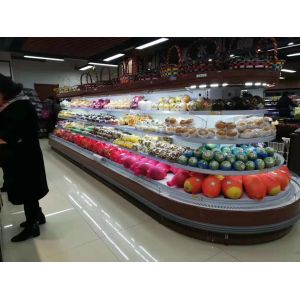 4 Side Round Refrigerated Island Merchandiser With Dixell Digital Temperature