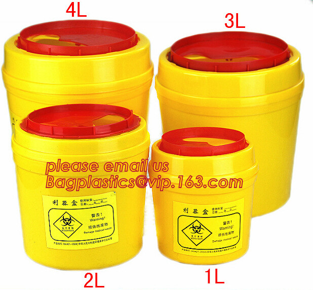 Medical syringe round sharp container ,safety box for needles,sharp bin, Hospital medical sharps container, Disposal sha