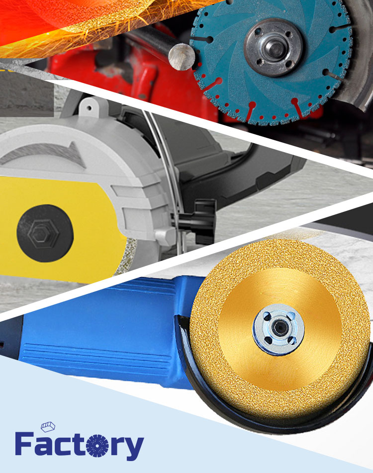 D180mm Industrial Grade Segmented Vacuum Brazed Diamond Saw Blade for Marble Cutting