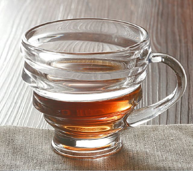 Best selling 6oz Crystal Clear Transparent Coffee Mug Tea Glass