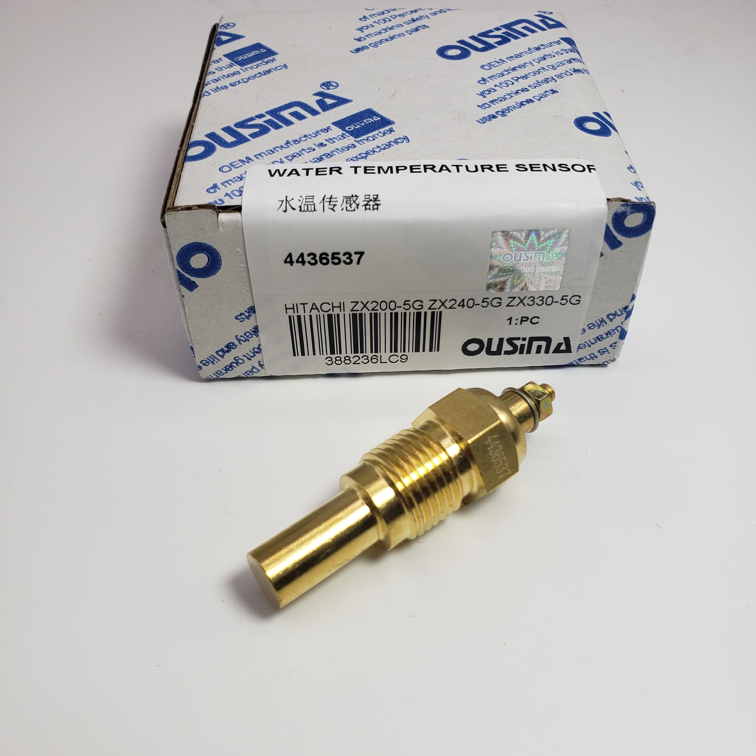 Water Temperature Sensor 4436537 For Hitachi EX200-5G ZX240-5G ZX330-5G