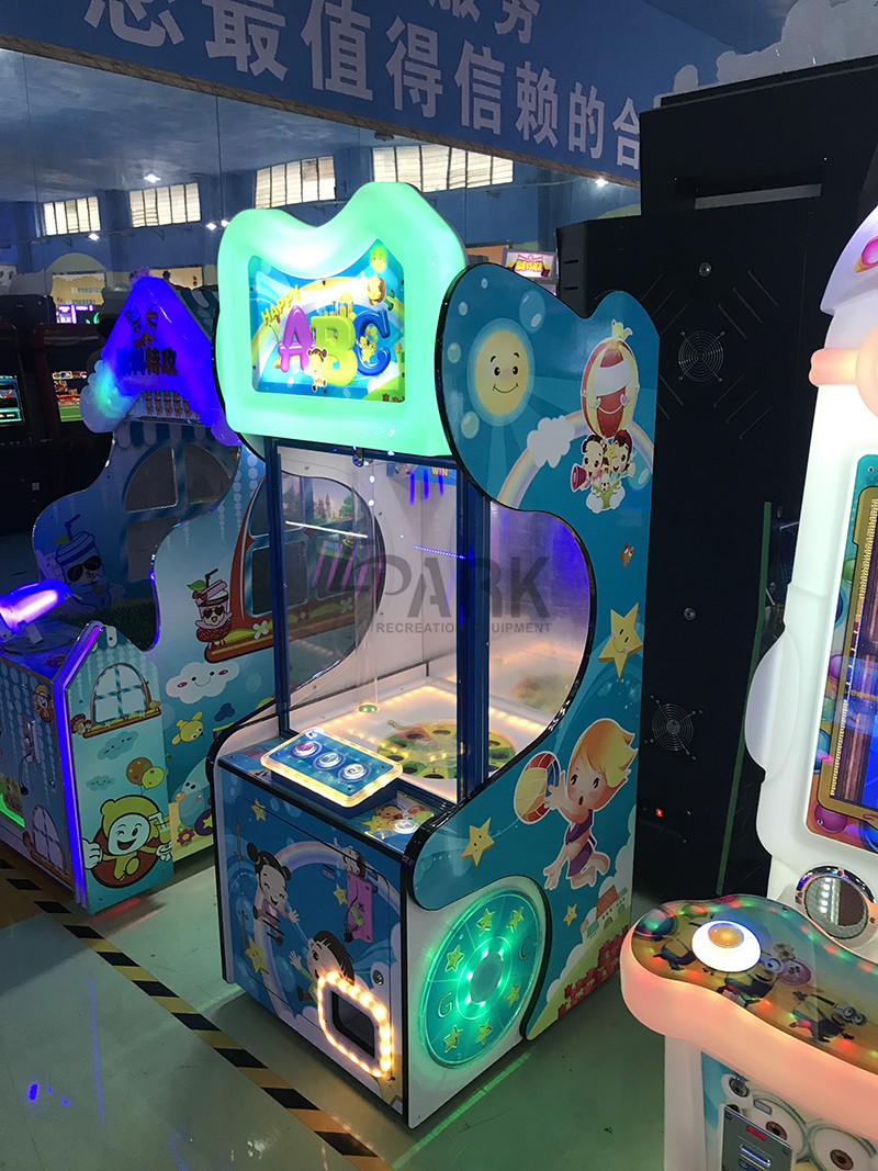 Kids Drop Balls Redemption Machine / Happy Abc Pinball Prize Arcade Cabinet Game Machine