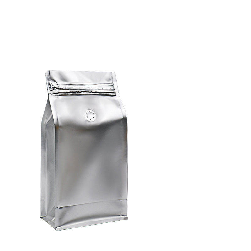 Custom Printed Resealable Packaging Aluminum Foil Flat Bottom Stand Up Pouch 1lb Coffee Bean Bag With One Way Valve