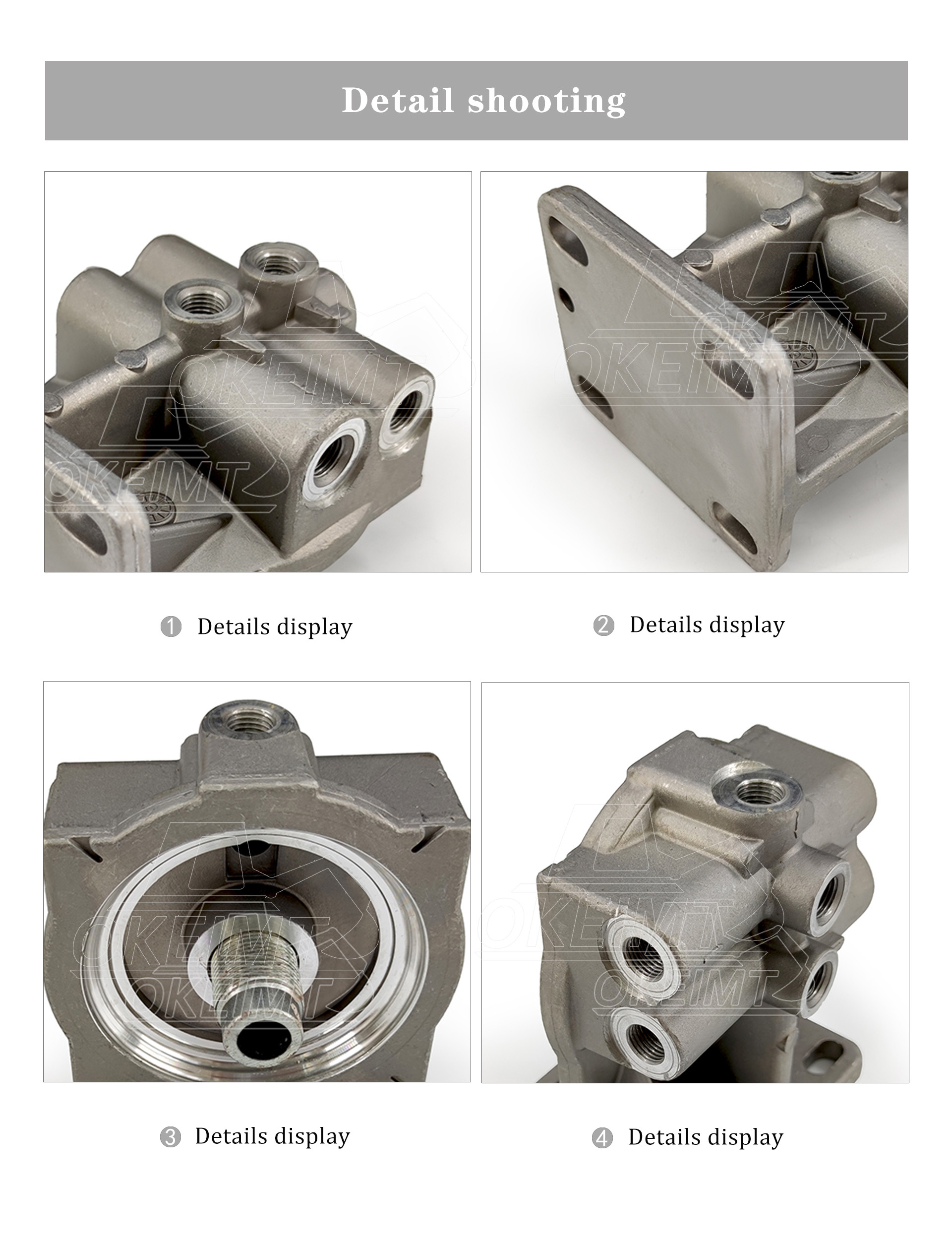 Aluminum Die Casting Fuel Filter Head 0762 Standard Size