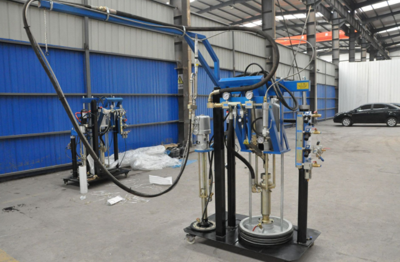 two part component silicone sealant extruder machine