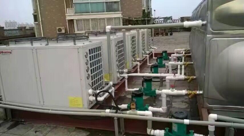 4.8KW Air To Water Heat Pump With Radiator Heating System Gray White Color Galvanized Sheet