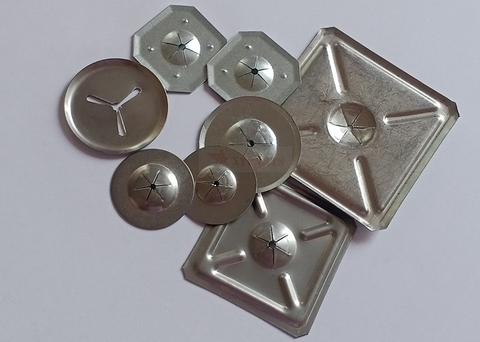 32mm Galvanized Steel Insulation Speed Clips Square For Ss Lacing Anchors