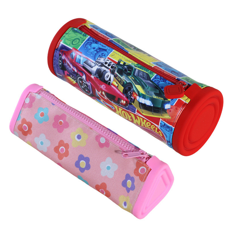 BPA FREE Silicone Pencil Case Large Capacity Office School Stationery Organizer Makeup Bag Pencil Pouch For Boys Girls