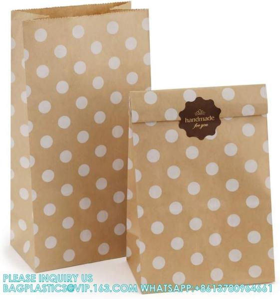 Kraft Paper Bags, Cookie Sleeves Snack Bags, Bread Bag, Craft Bags, 100%