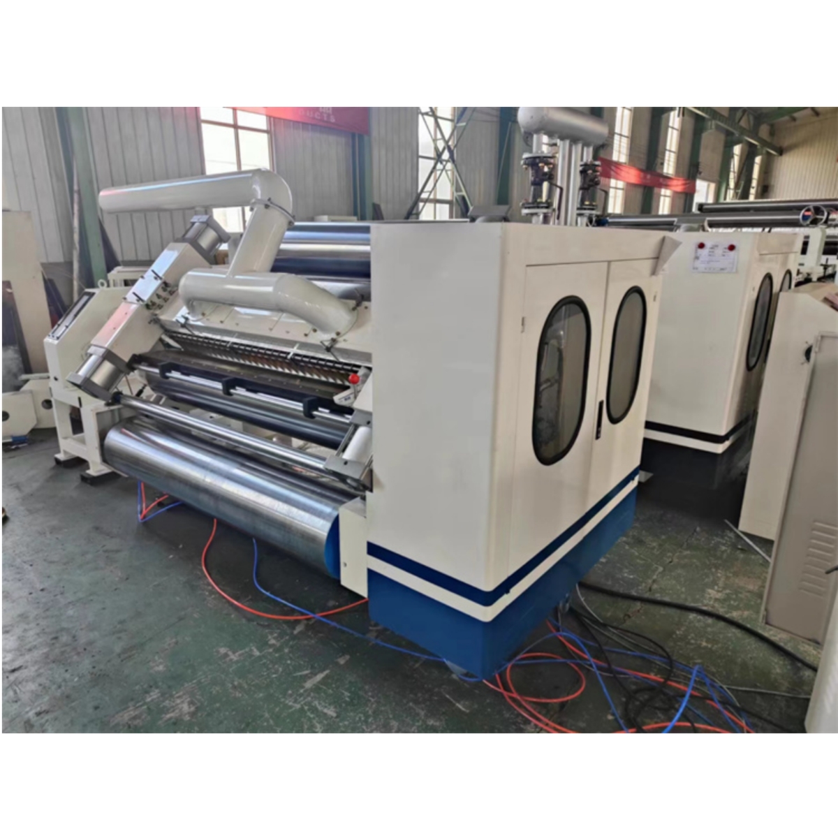 Automatic Single Facer Machine with 2 Ply Paper Forming and Hydraulic Mill Roll Stand